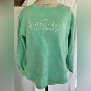 Womens Great Smoky Mtns Pigeon Forge TN Sweatshirt in Mint Sz S